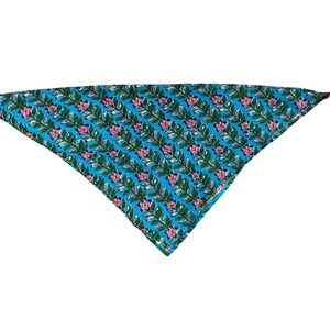 Boutique Floral Hair Bandana Blue Green Pink Cotton Square Scarf Head Wrap